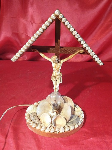 Alte tischlampe jesus muschel - tischlampe,