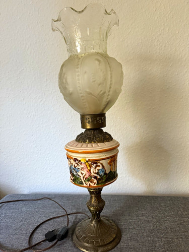 Antik vintage tischlampe - vintage,